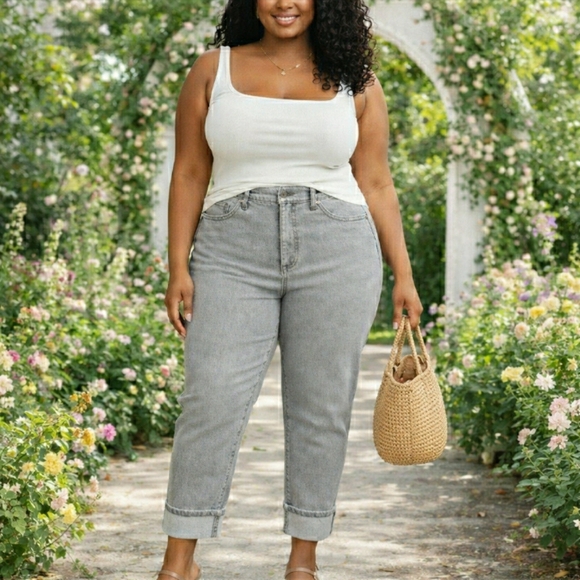 sofia by sofia vergara Denim - Cropped Jeans Gray Ankle Beatrix Boyfriend By Sofia Vergara 20 1x 2x 🤍 NWT